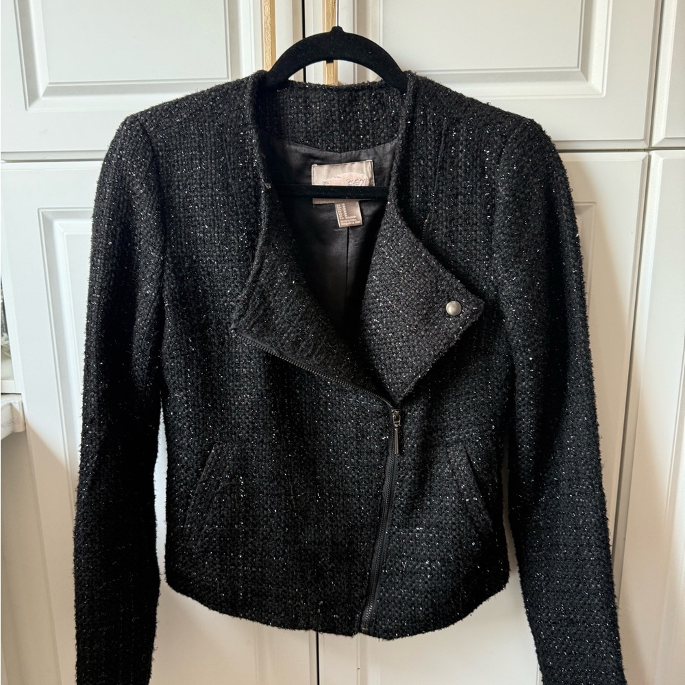 Classy Tweed Zip Blazer - size M